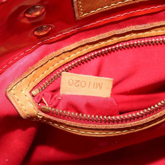 LOUIS VUITTON Monogram Vernis Reade PM Hand Bag Red Rouge M91088 - Picture 13 of 13